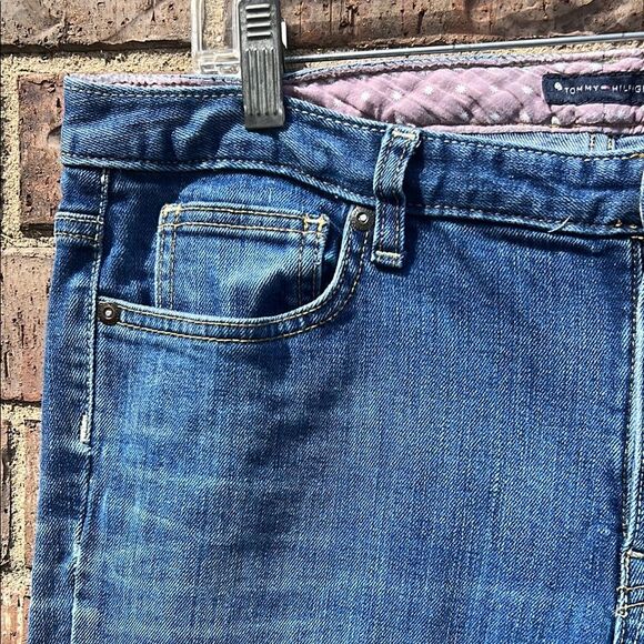 Tommy Hilfiger Women’s Flare Bootcut Vintage 2008 Blue Jeans 34 inch Y2K - Picture 4 of 16